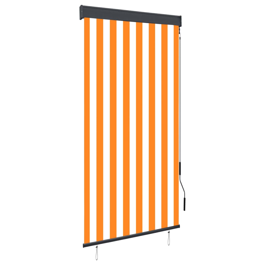 Vidaxl Roller Blind für außen 80x250 cm Weiß und Orange