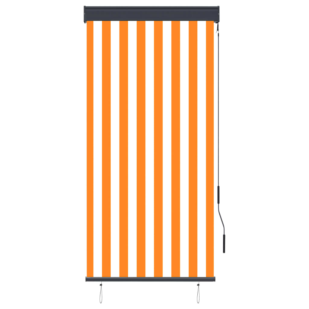 VidaXL Rolgordijn voor buiten 80x250 cm wit en oranje