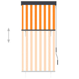 VidaXL Rolgordijn voor buiten 80x250 cm wit en oranje