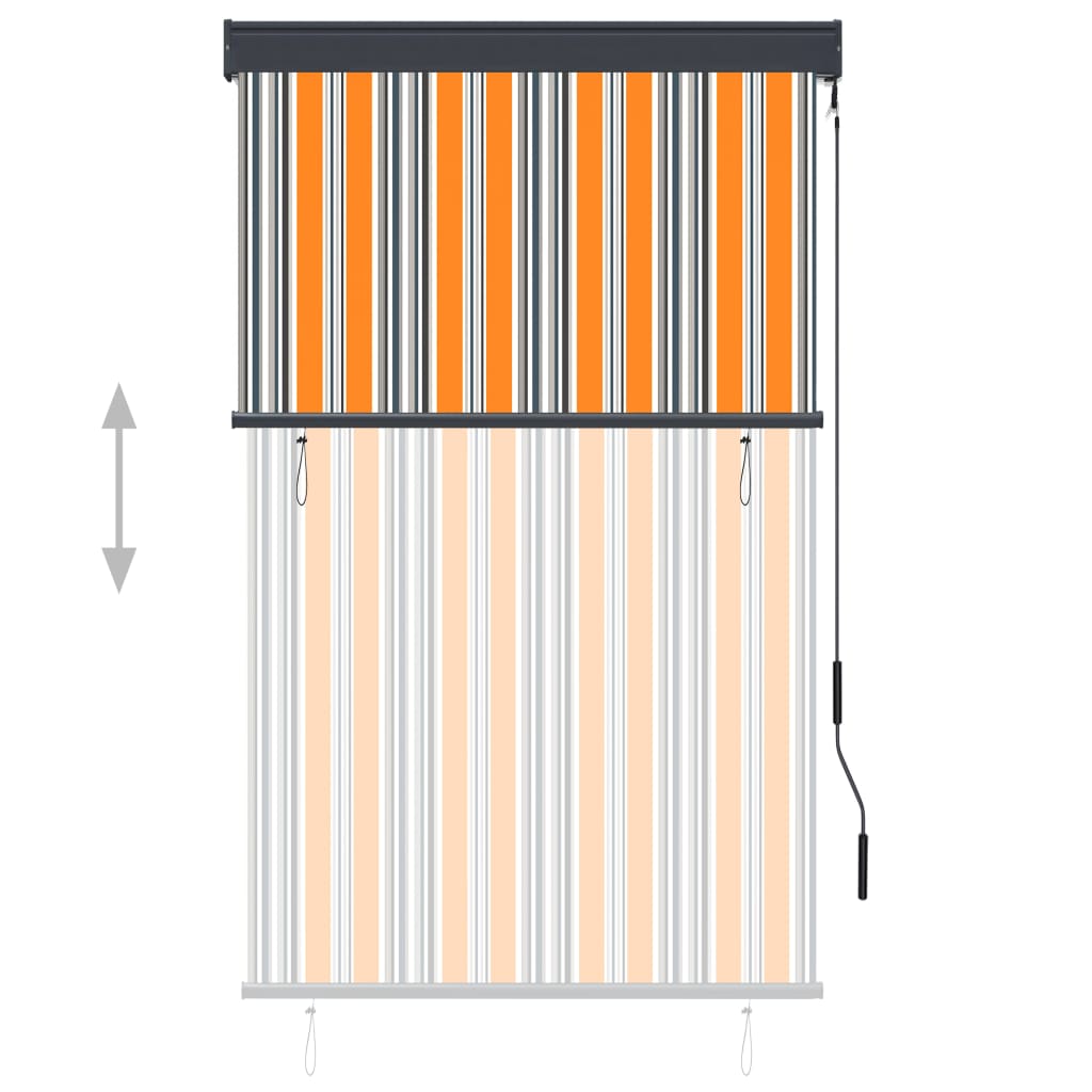 Vidaxl Roller Blind für externen 100x250 cm gelb und blau