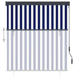 Vidaxl rolgordijn voor buiten 140x250 cm blauw en wit