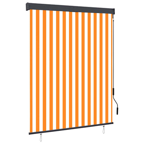 Vidaxl rolgordijn voor buiten 140x250 cm wit en oranje