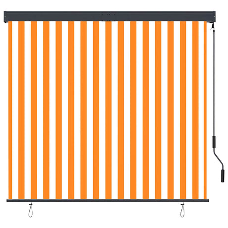 Vidaxl rolgordijn voor buiten 160x250 cm wit en oranje