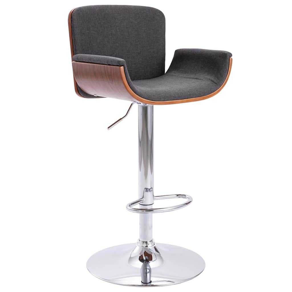 Vidaxl barkruk stof grijs
