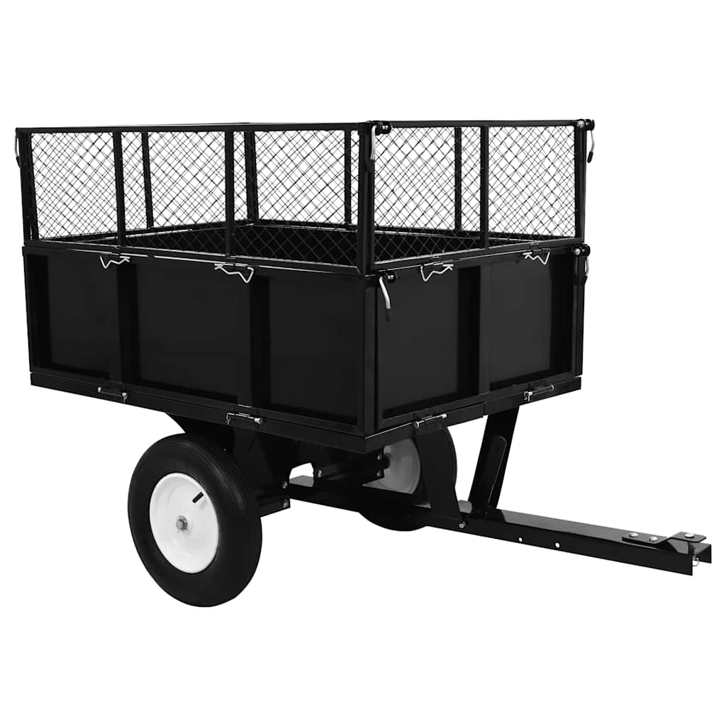 Remorque benne VidaXL pour tondeuses autoportées 300 kg