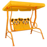 Vidaxl Children's Swing Bank 115x75x110 cm Tissu jaune
