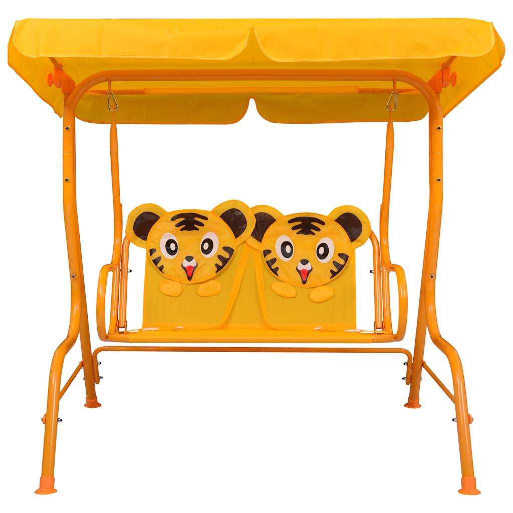 Vidaxl Children's Swing Bank 115x75x110 cm Fabric yellow