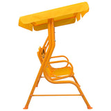 Vidaxl Children's Swing Bank 115x75x110 cm tessuto giallo