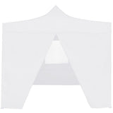 Tente de fête vidaxl avec 4 murs latéraux pliables 3x3 m blanc en acier