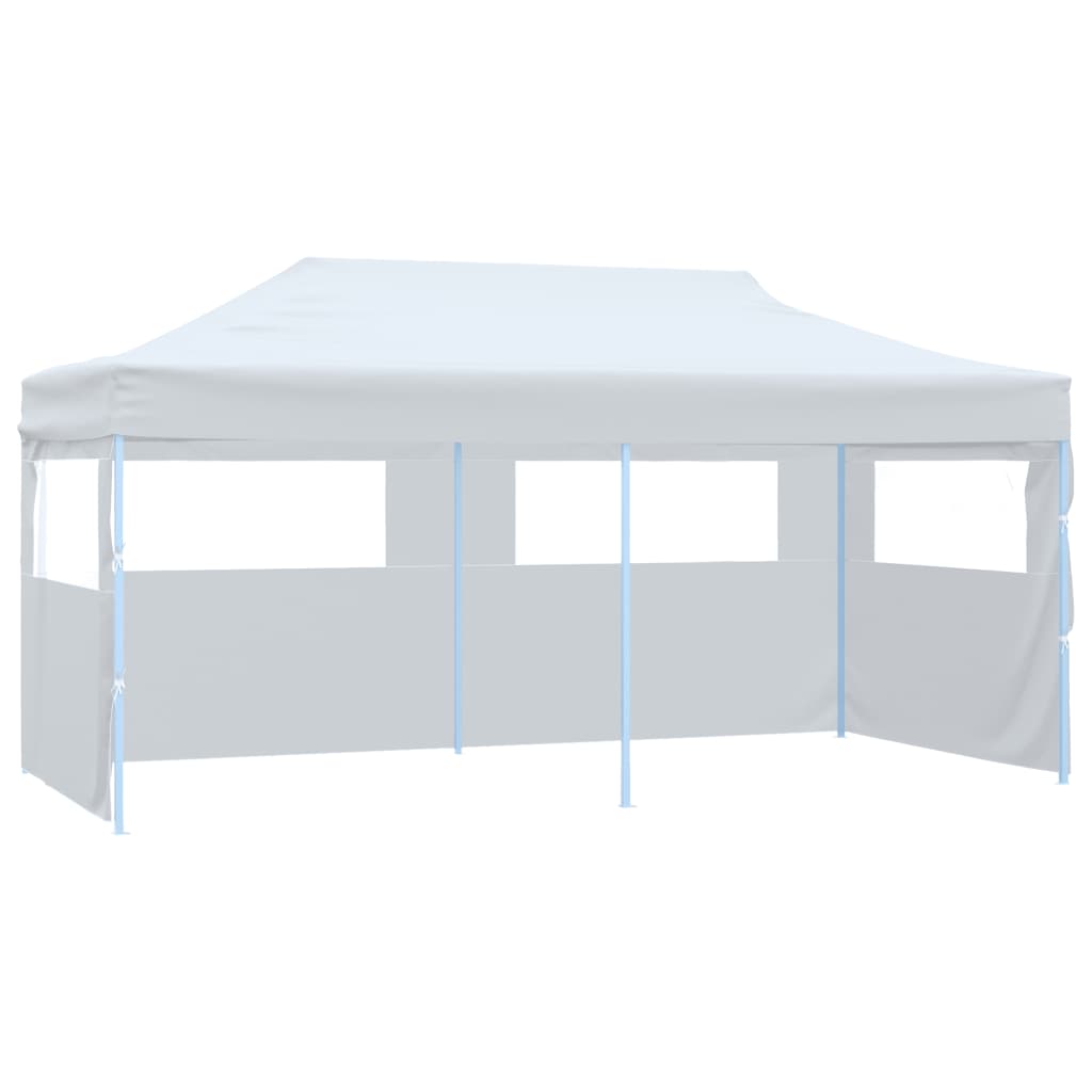 VidaXL Partytent pop-up met zijwanden 3x6 m staal wit