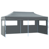 Vidaxl Party tent with 4 side walls foldable 3x6 m steel anthracite