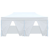 Tienda de fiesta Vidaxl con 4 paredes laterales plegables 3x6 m de acero blanco