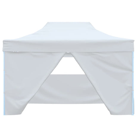 Tente de fête vidaxl avec 4 murs latéraux pliables 3x4,5 m blanc