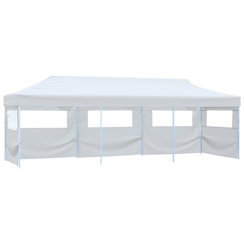 Vidaxl Partytent Pop-up avec 5 murs latéraux 3x9 m blanc