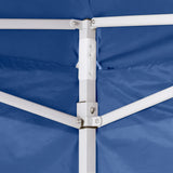Tente de fête vidaxl avec 2 murs latéraux pliables 2x2 m bleu en acier