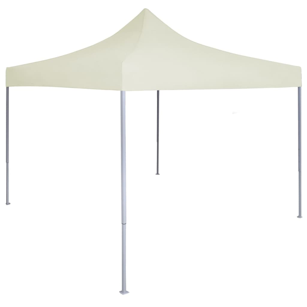 Vidaxl Partytent professionell faltbar 2x2 m Stahlcreme