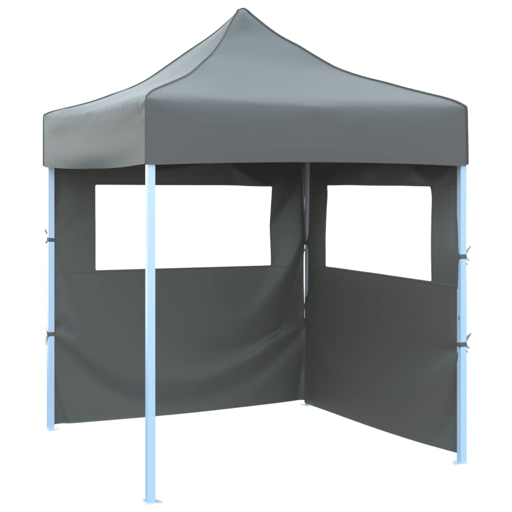 Vidaxl Party tent with 2 side walls Foldable 2x2 m steel anthracite