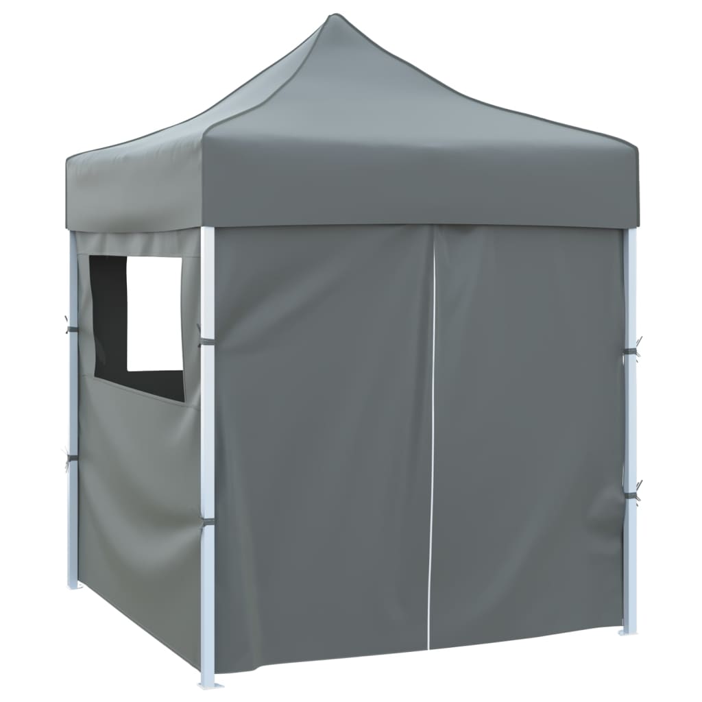 Vidaxl Party tent with 4 side walls Foldable 2x2 m Steel Anthracite