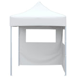 Vidaxl Party tent with 2 side walls Foldable 2x2 m Steel White