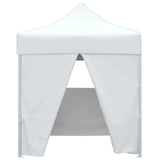 Vidaxl Party tent with 4 side walls Foldable 2x2 m Steel White