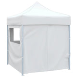 Vidaxl Party tent with 4 side walls Foldable 2x2 m Steel White