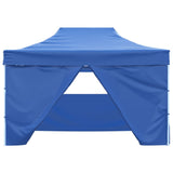 Tienda de fiesta Vidaxl con 4 paredes laterales plegables 3x4 m de acero azul