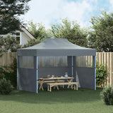 Tente de fête Vidaxl avec 3 murs latéraux pliables anthracite en acier de 3x4 m