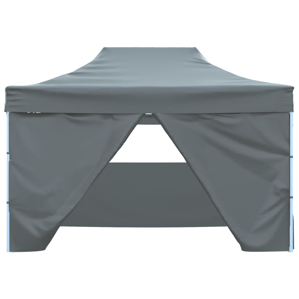 Vidaxl Party tent with 4 side walls foldable 3x4 m steel anthracite