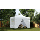 Tente de fête vidaxl avec 4 murs latéraux pliables 3x4 m en acier blanc