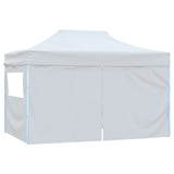 Vidaxl Party tent with 4 side walls foldable 3x4 m steel white