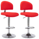 Vidaxl barstoelen 2 st kunstleer rood