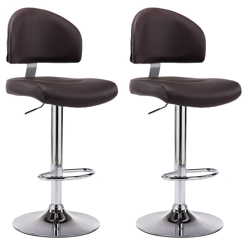 Vidaxl barstoelen 2 st kunstleer bruin