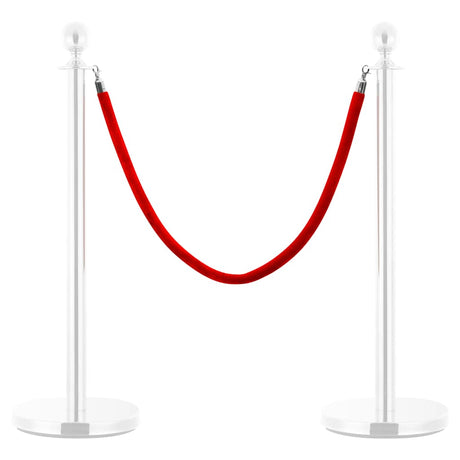 Vidaxl Cordon de vente en velours rouge et argent couleur