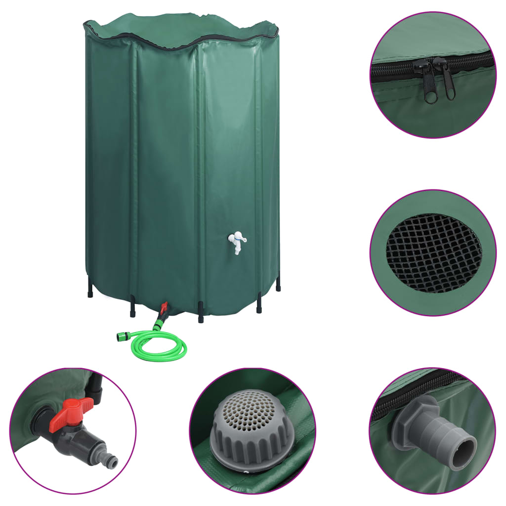 Vidaxl Reen Barrel klappbar mat Krunn 1250 l