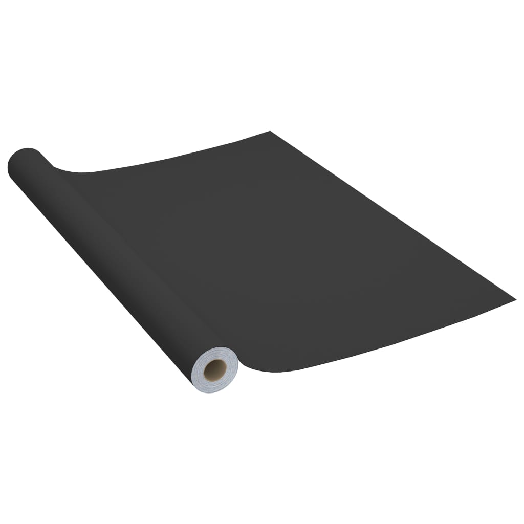 Vidaxl Meuble Huile auto-adhésive 500x90 cm PVC noir