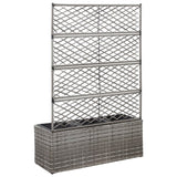 Vidaxl Latwerkplantenbak raised with pots 83x30x130 cm Rattan Gray