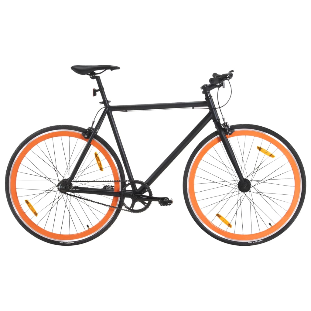 Vidaxl Bicycle avec un engrenage fixe 700 C 51 cm noir et orange