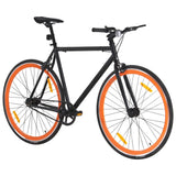 Bicicleta Vidaxl con engranaje fijo 700 C 51 cm negro y naranja