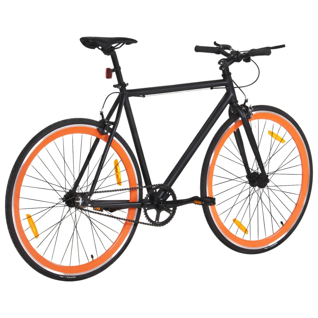 Vidaxl Bicycle s pevným zařízením 700 C 51 cm černá a oranžová