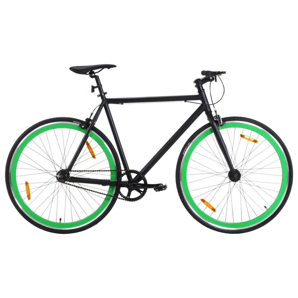 Vidaxl Bicycle avec un engrenage fixe 700 C 55 cm noir et vert