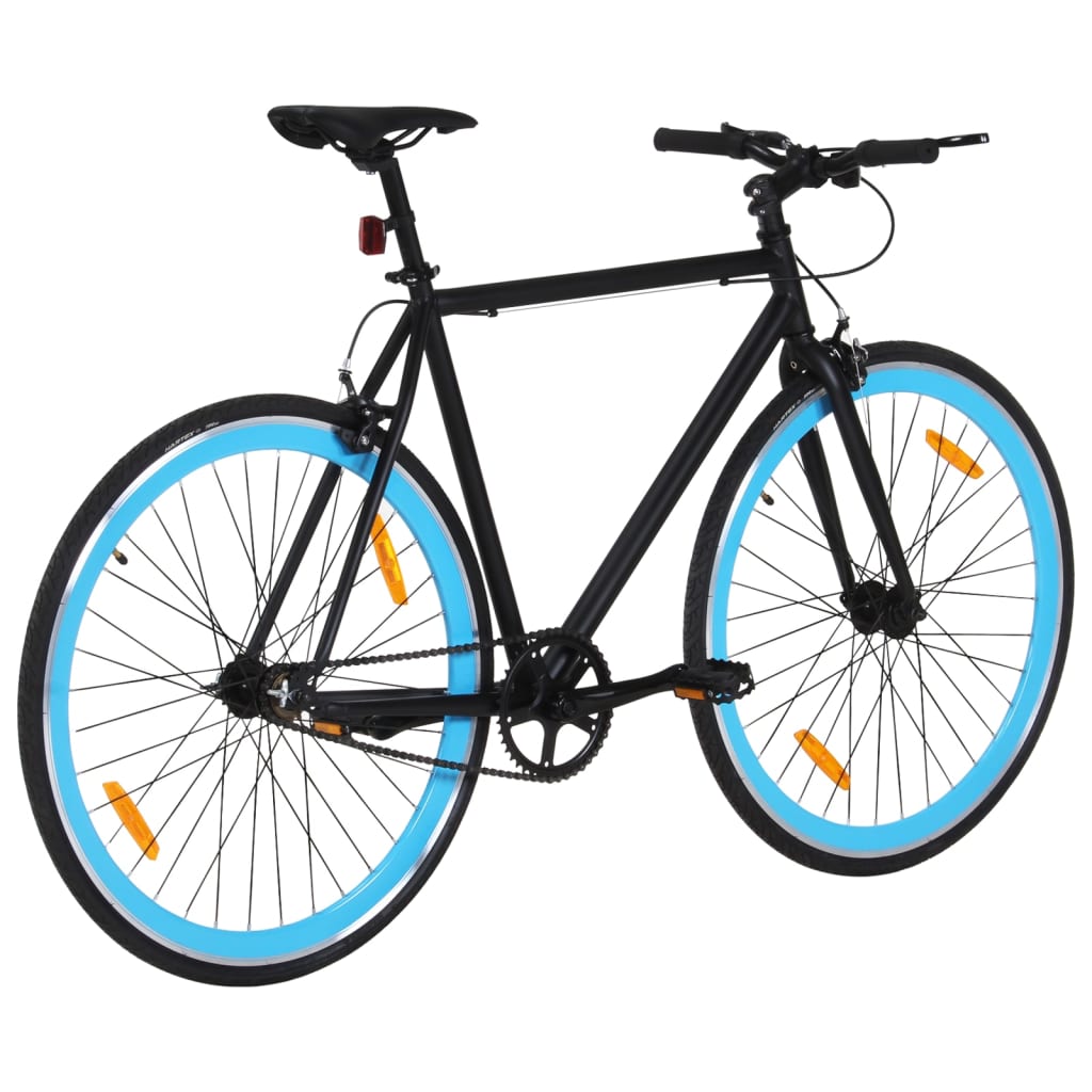 Bicicleta Vidaxl con engranaje fijo 700 C 51 cm negro y azul