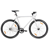 Bicicleta Vidaxl con engranaje fijo 700 C 51 cm blanco y negro