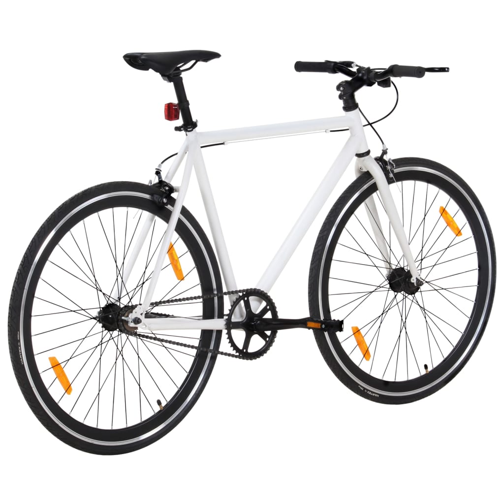 Vidaxl cykel med fast gear 700 c 51 cm hvid og sort