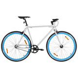 Vidaxl fiets met vaste versnelling 700 c 51 cm wit en blauw