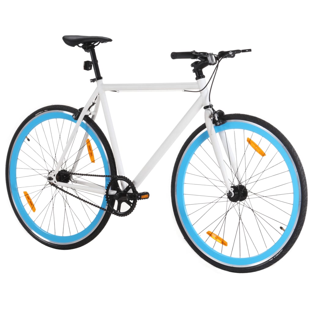 Vidaxl Bicycle s pevným zařízením 700 C 51 cm bílá a modrá