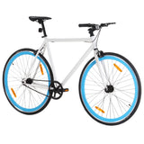 Vidaxl -Fahrrad mit festem Gang 700 C 51 cm Weiß und Blau