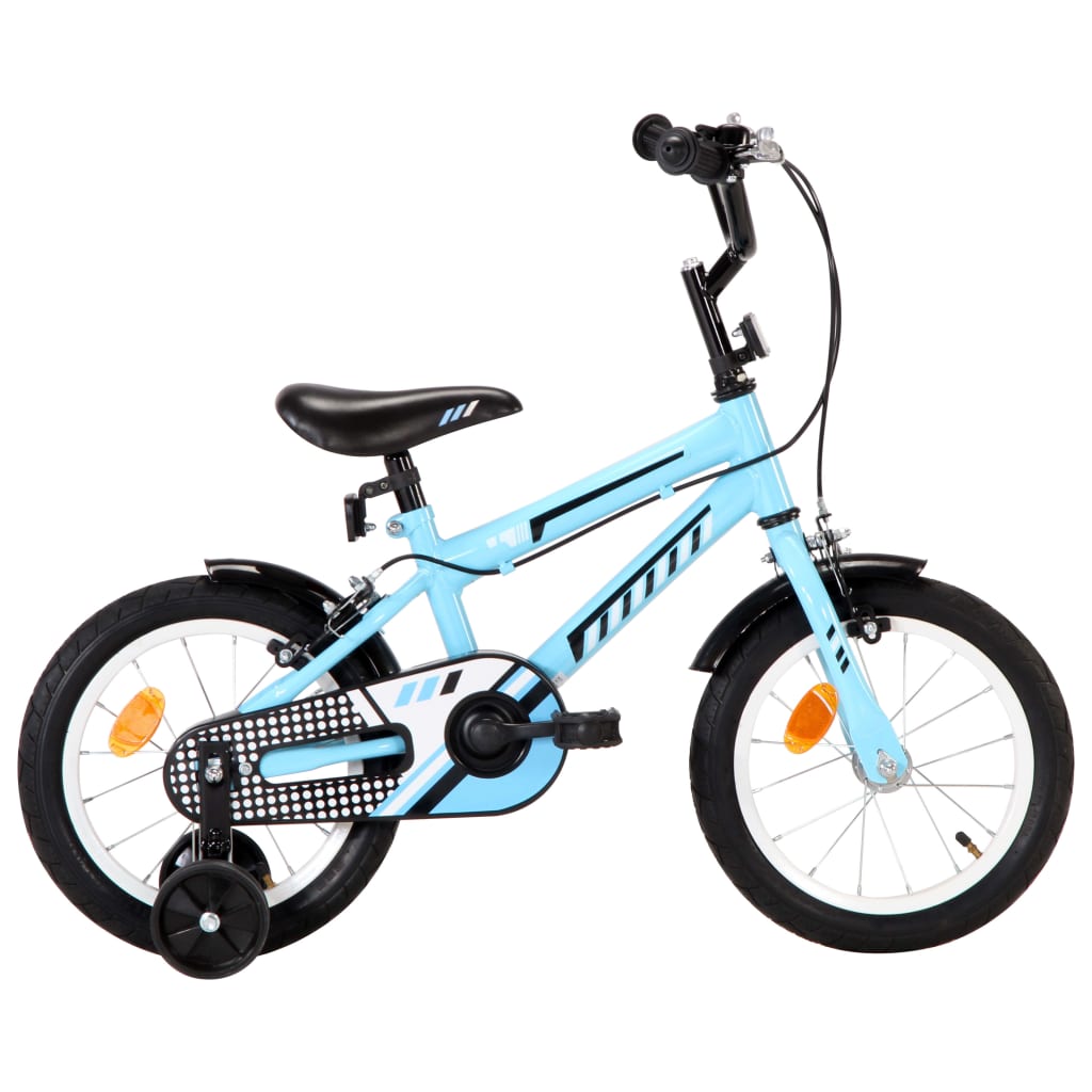 Vidaxl Bike pour enfants 14 pouces noirs et bleus