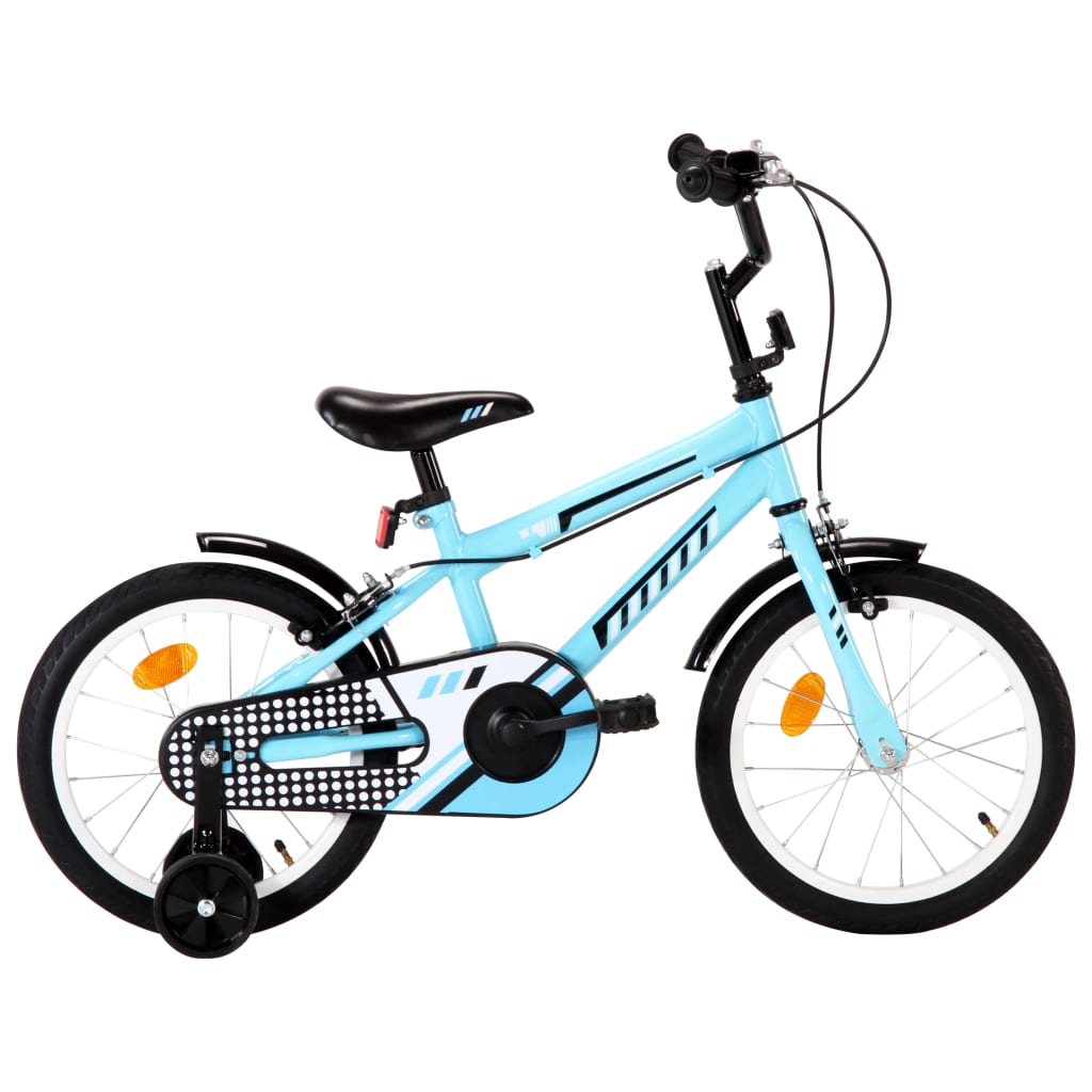 Vidaxl Kanner vum Vidaxl Bike 16 Zoll schwaarz a blo