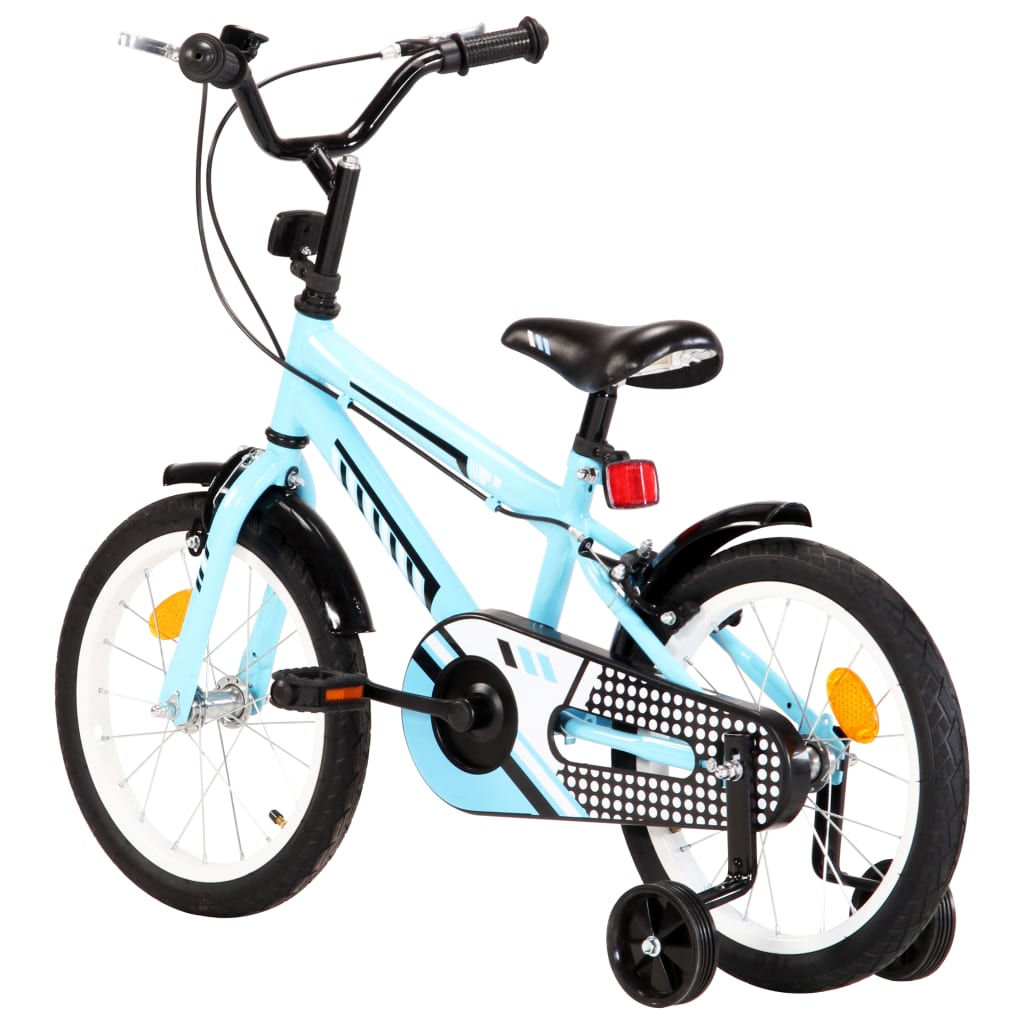 Vidaxl Bike pour enfants 16 pouces noirs et bleus