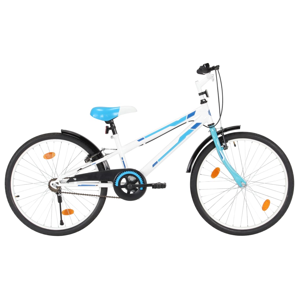 Vidaxl Bike pour enfants 24 pouces bleu et blanc